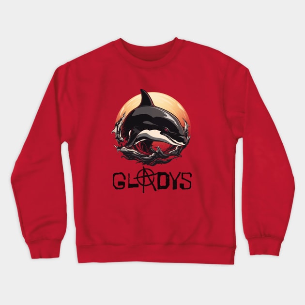 Gladys the killer whale Crewneck Sweatshirt by WickedAngel